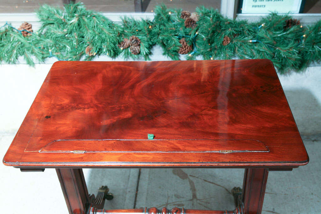 Brass Regency Period Metamorphic Writing /Book Table For Sale