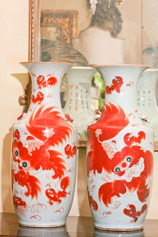 Pair Large19th  Chinese Porcleain Vases 6