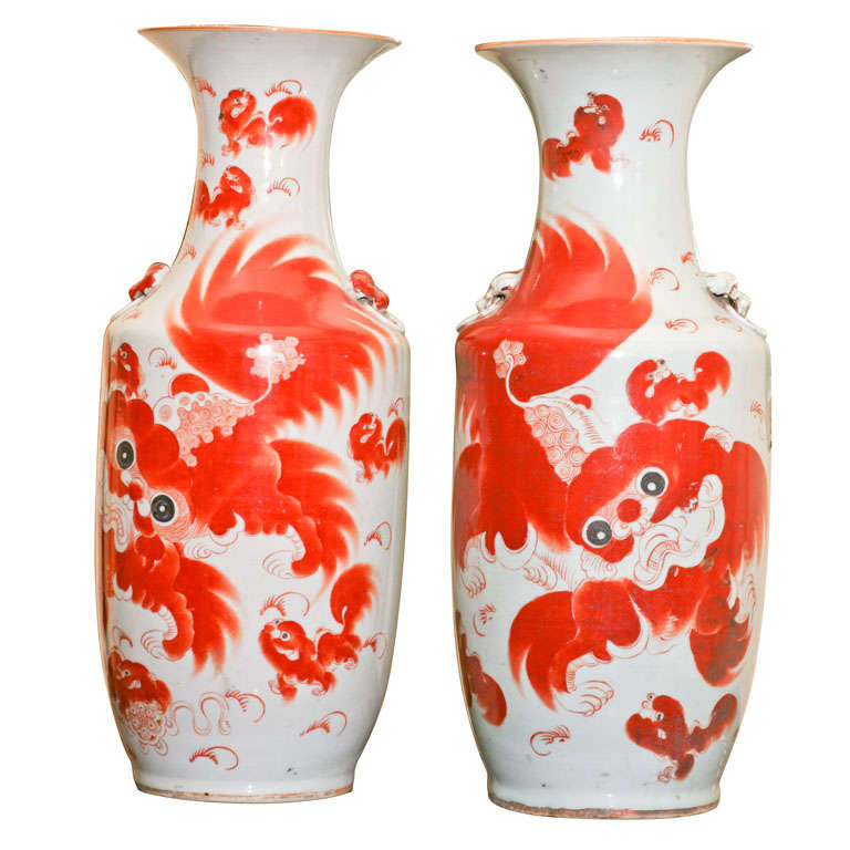 Pair Large19th  Chinese Porcleain Vases