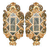Antique Pair Spanish Colonial Style Baroque Mirrors