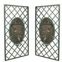 Large Lattice and Mirrored Panels with Sconses 11