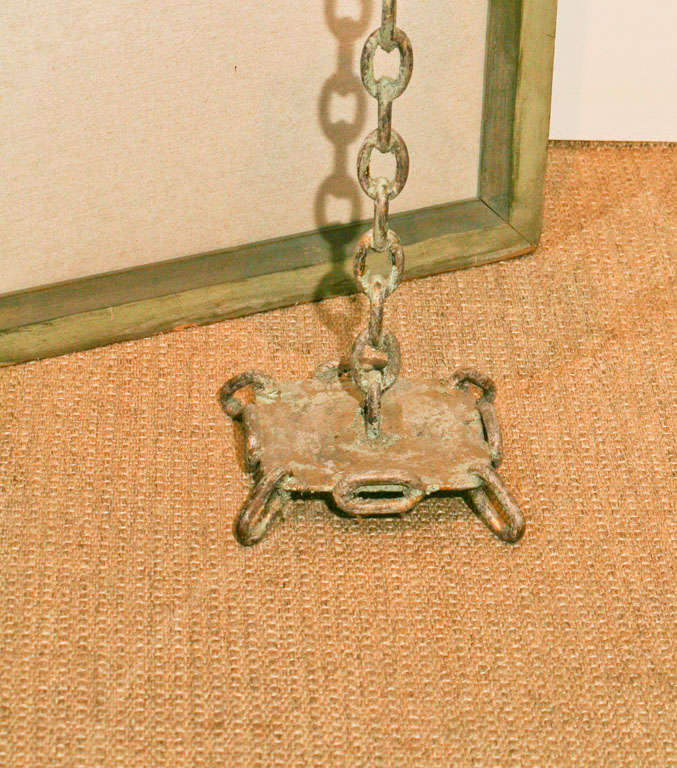 Unknown A Unique Chain Link Floor Lamp For Sale
