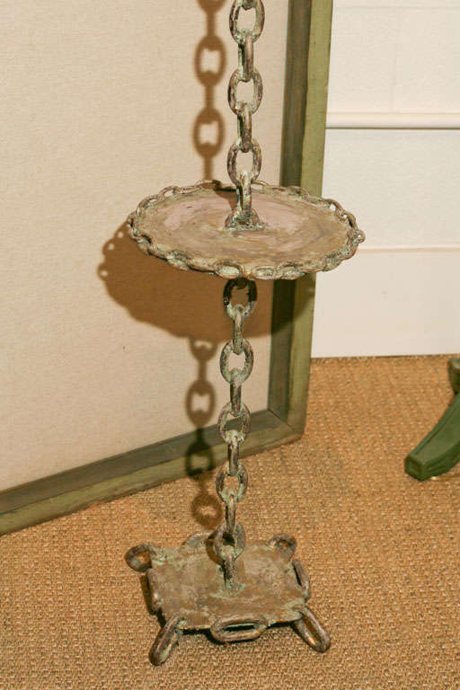 A Unique Chain Link Floor Lamp For Sale 1