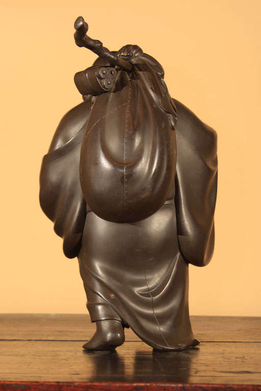 Japanese Bronze Statue of Hotei 4