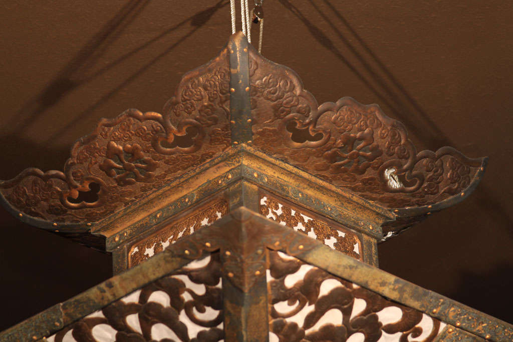 Massive Japanese Bronze Temple Lantern For Sale 3