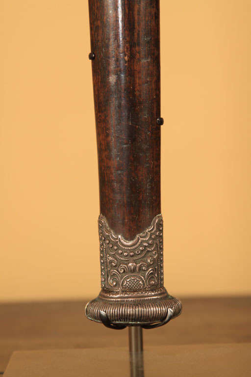 19th Century Indonesian Keris Dagger with Carved Ivory Handle