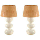 Pair of White Gourd Lamps