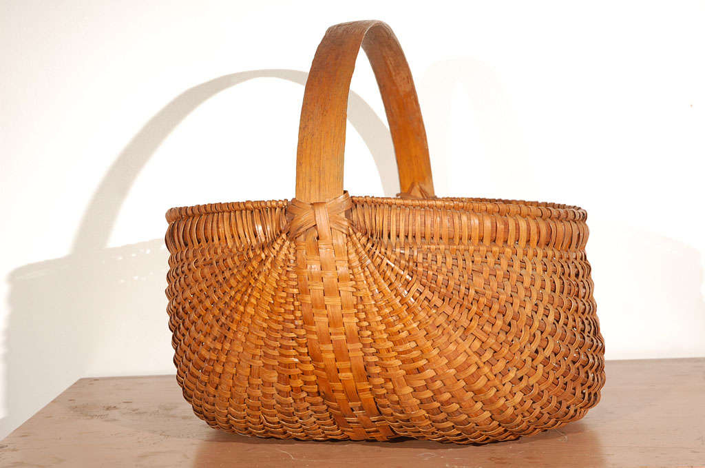 19thc Extra Large& Rare  Buttocks Basket From Pennsylvania 2