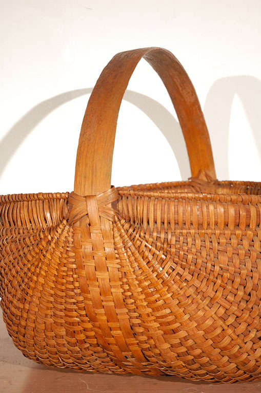 19thc Extra Large& Rare  Buttocks Basket From Pennsylvania 3