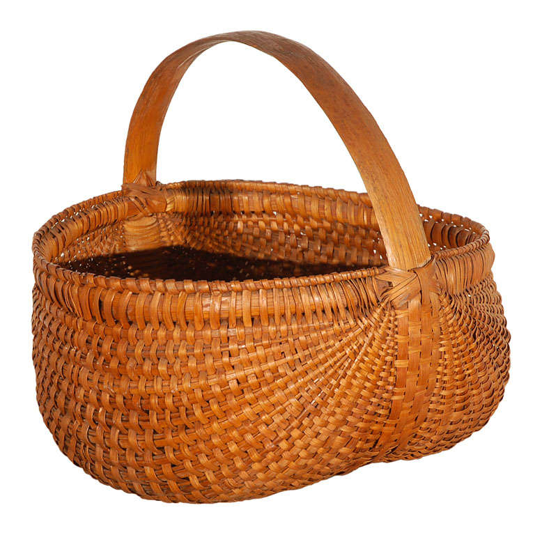 19thc Extra Large& Rare Buttocks Basket From Pennsylvania at 1stdibs