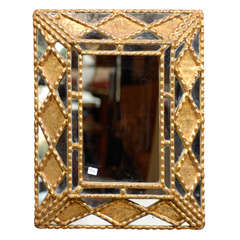 Antique Rectangular Italian Colonial  Mirror