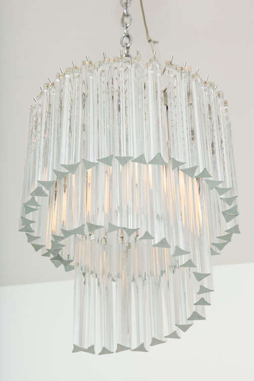 Murano Sparkling Glass Prism Chandelier  1