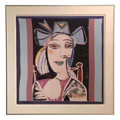Vintage Picasso Print Framed Scarf