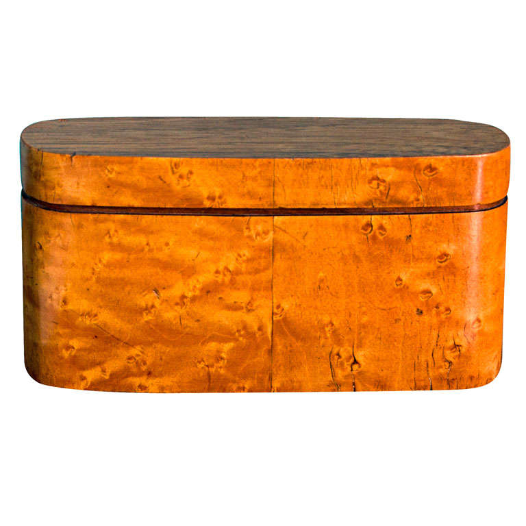 Gordon Russell Burl Wood and Walnut Card Case or Box For Sale