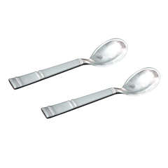 Pair of Georg Jensen Silver Salt Spoons