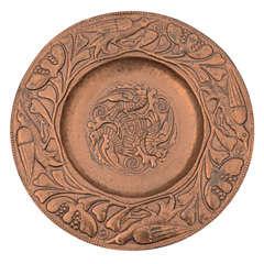 Masterful John Pearson Copper Hand-Hammered Charger or Wall Ornament