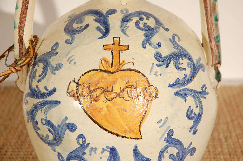 19th Century Spanish Colonial style pottery terra-cotta jug