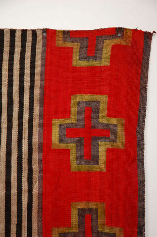 American Navajo Transitional Woven Textile Blanket