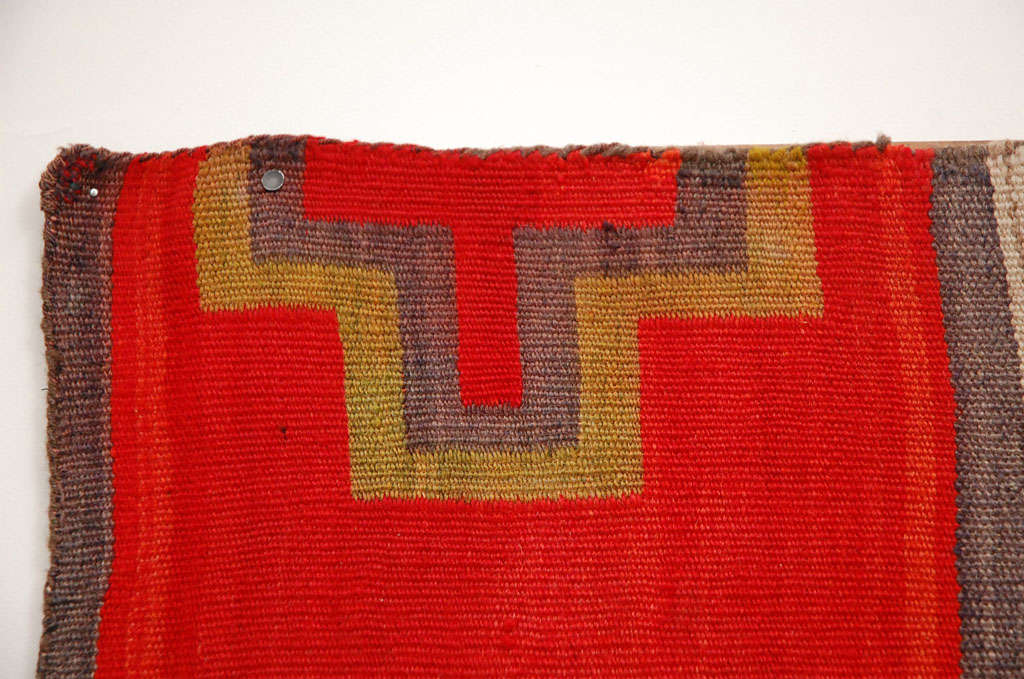 Navajo Transitional Woven Textile Blanket 2