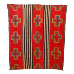 Navajo Transitional Woven Textile Blanket