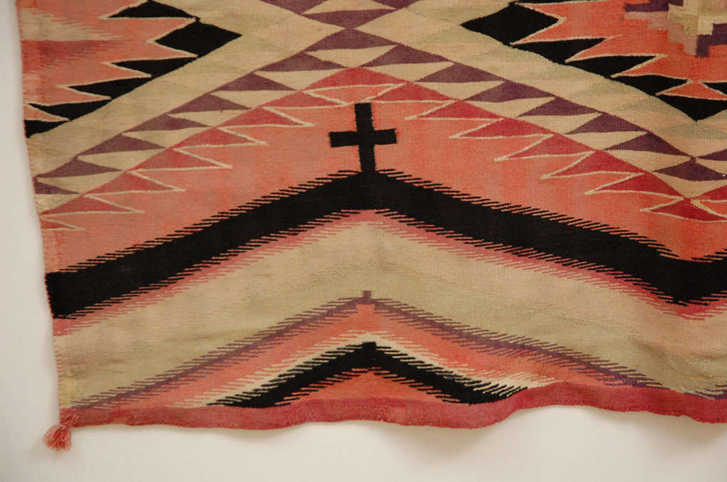 Navajo Eye Dazzler Blanket In Good Condition In Van Nuys, CA