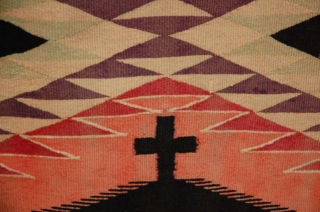 19th Century Navajo Eye Dazzler Blanket