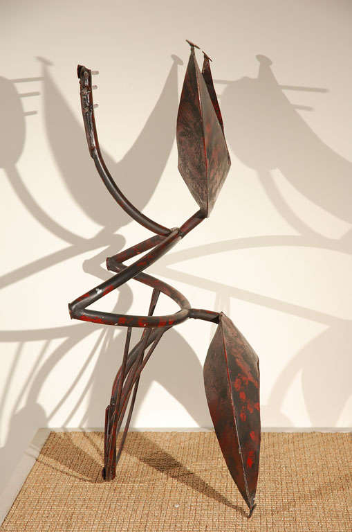 French MidCentury Metal Sculpture For Sale at 1stDibs
