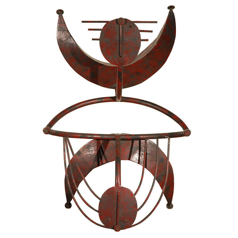 French MidCentury Metal Sculpture For Sale at 1stDibs
