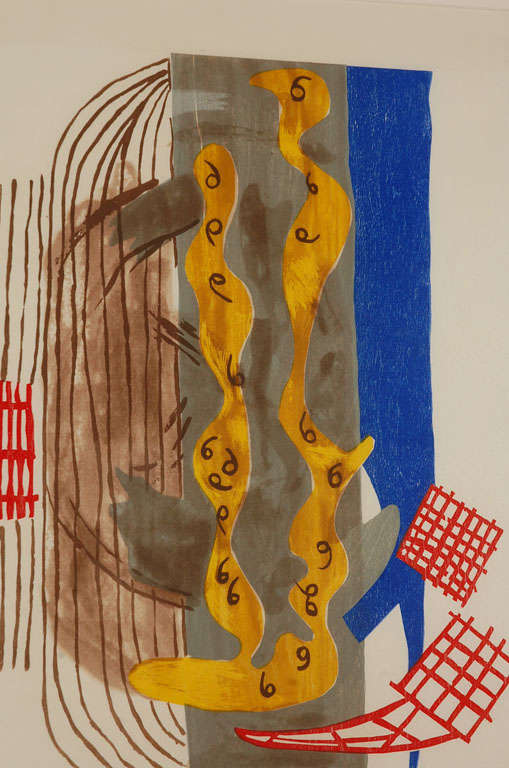 Charles Garabedian, color wood cut on paper, #IV In Excellent Condition In Van Nuys, CA