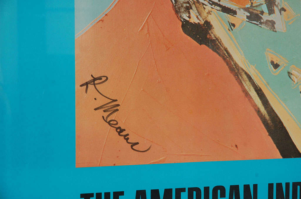 Andy Warhol, signed poster, American Indian Series In Excellent Condition In Van Nuys, CA