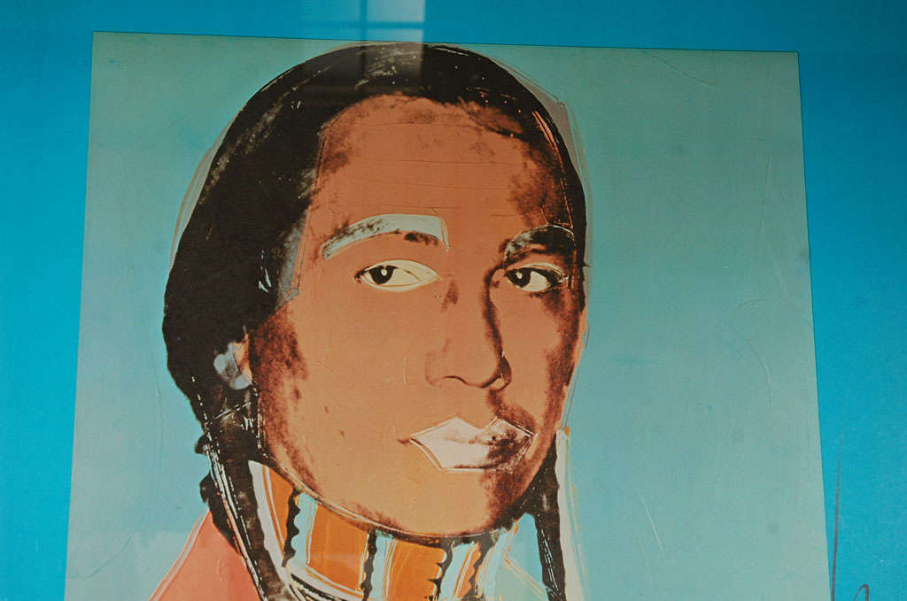 Late 20th Century Andy Warhol, signed poster, American Indian Series