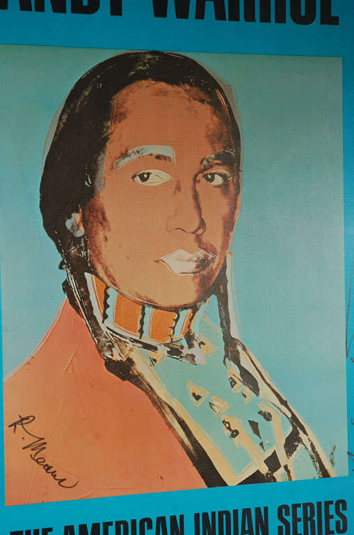 Andy Warhol, signed poster, American Indian Series 1