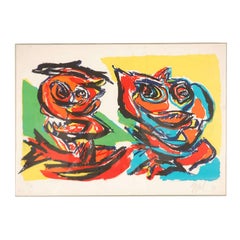 Karl Appel Color Lithograph on Paper