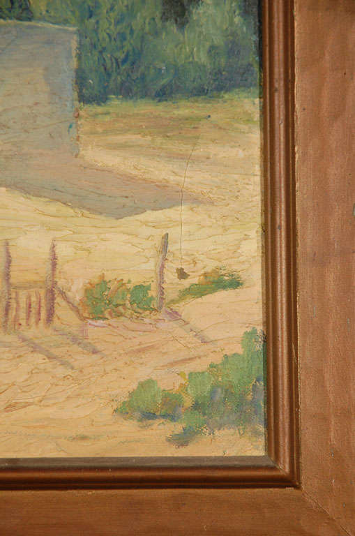 Primitive Oil on Canvas, Adobe Near Santa Fe