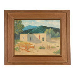 Oil on Canvas, Adobe Near Santa Fe 2