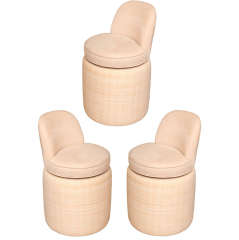 Set of Two Custom Swivel Vanity Stools