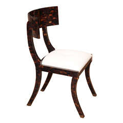 Mailtland Smith Signed Tiger Penshell Pillar Side/ Accent Chair