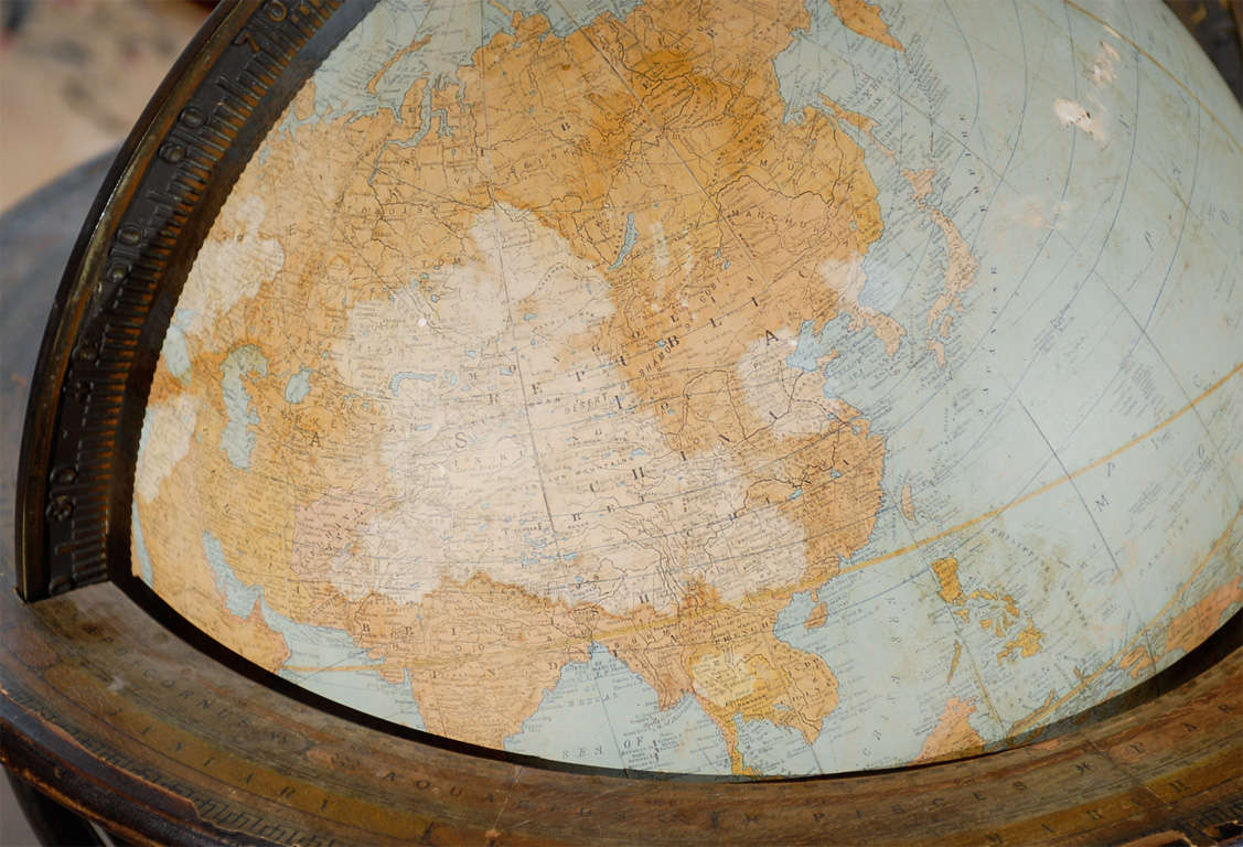 A Regency Style Library Terrestrial Globe on Stand In Good Condition In Atlanta, GA