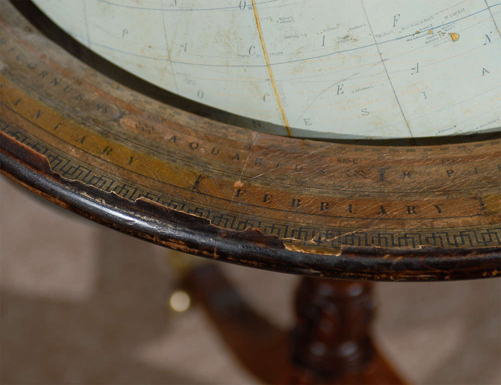 A Regency Style Library Terrestrial Globe on Stand 1