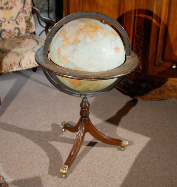 A Regency Style Library Terrestrial Globe on Stand 3