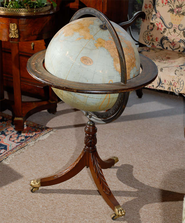 A Regency Style Library Terrestrial Globe on Stand 4