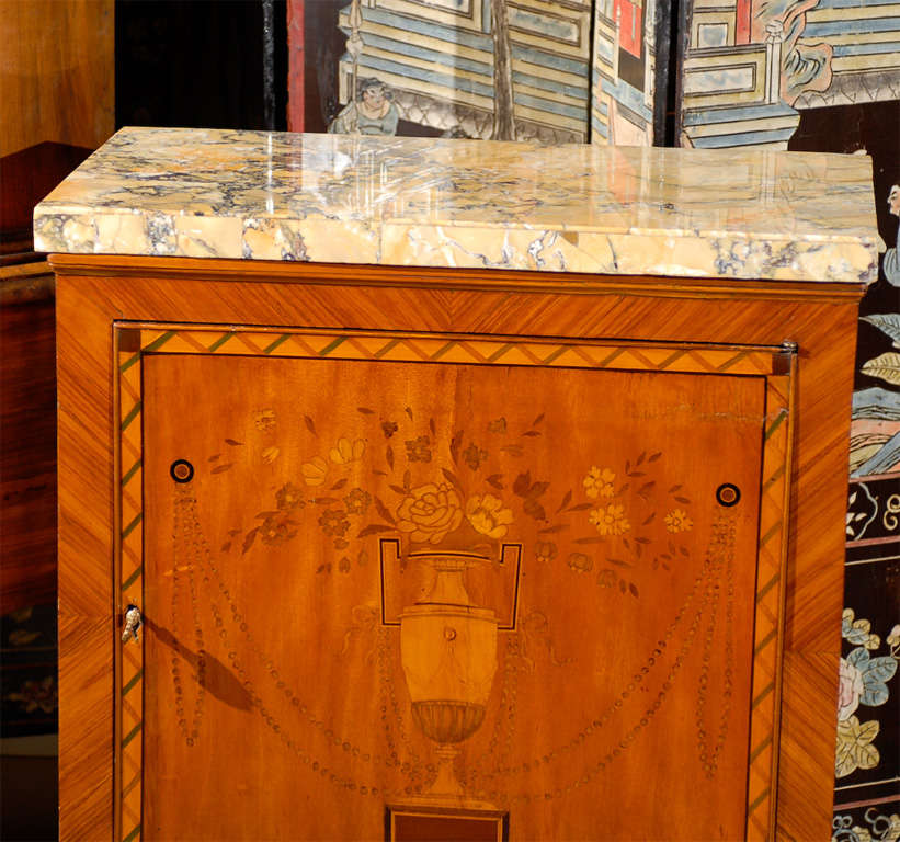 Late 18th Century Italian Neoclassical Inlaid Cabinet In Good Condition For Sale In Atlanta, GA