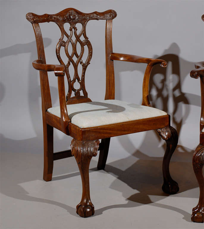 irish chippendale chairs