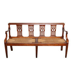 Italian Rush Seat Settee