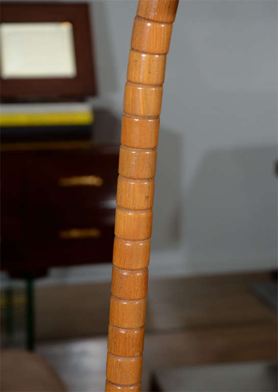 Faux Bamboo Reading Floor Lamp In Excellent Condition For Sale In Newburgh, NY