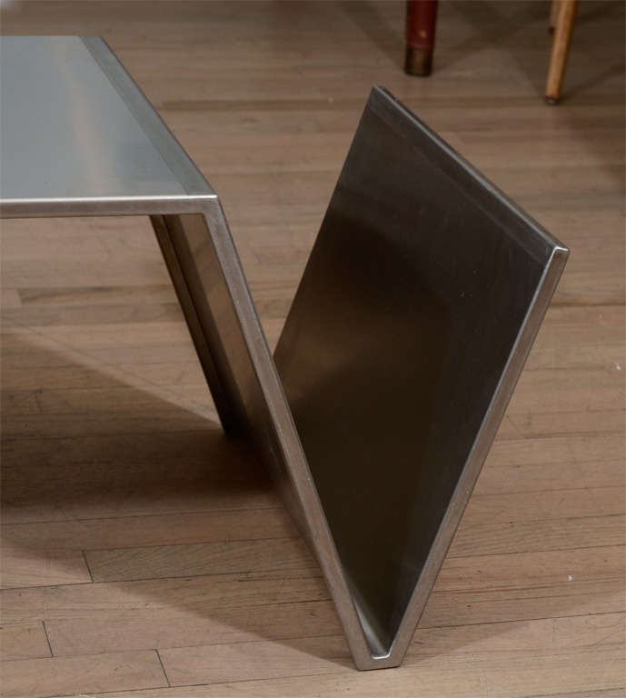 Stainless steel coffee table at 1stdibs