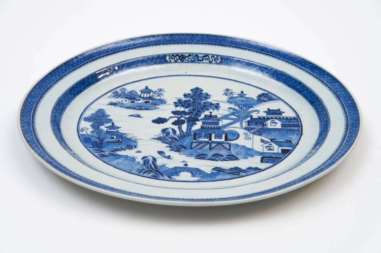 Large Chinese Export Porcelain Platter - Nanking Pattern, c. 1790