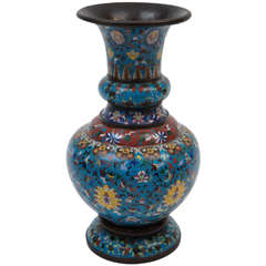 Large Qing Dynasty Cloisonne Vase