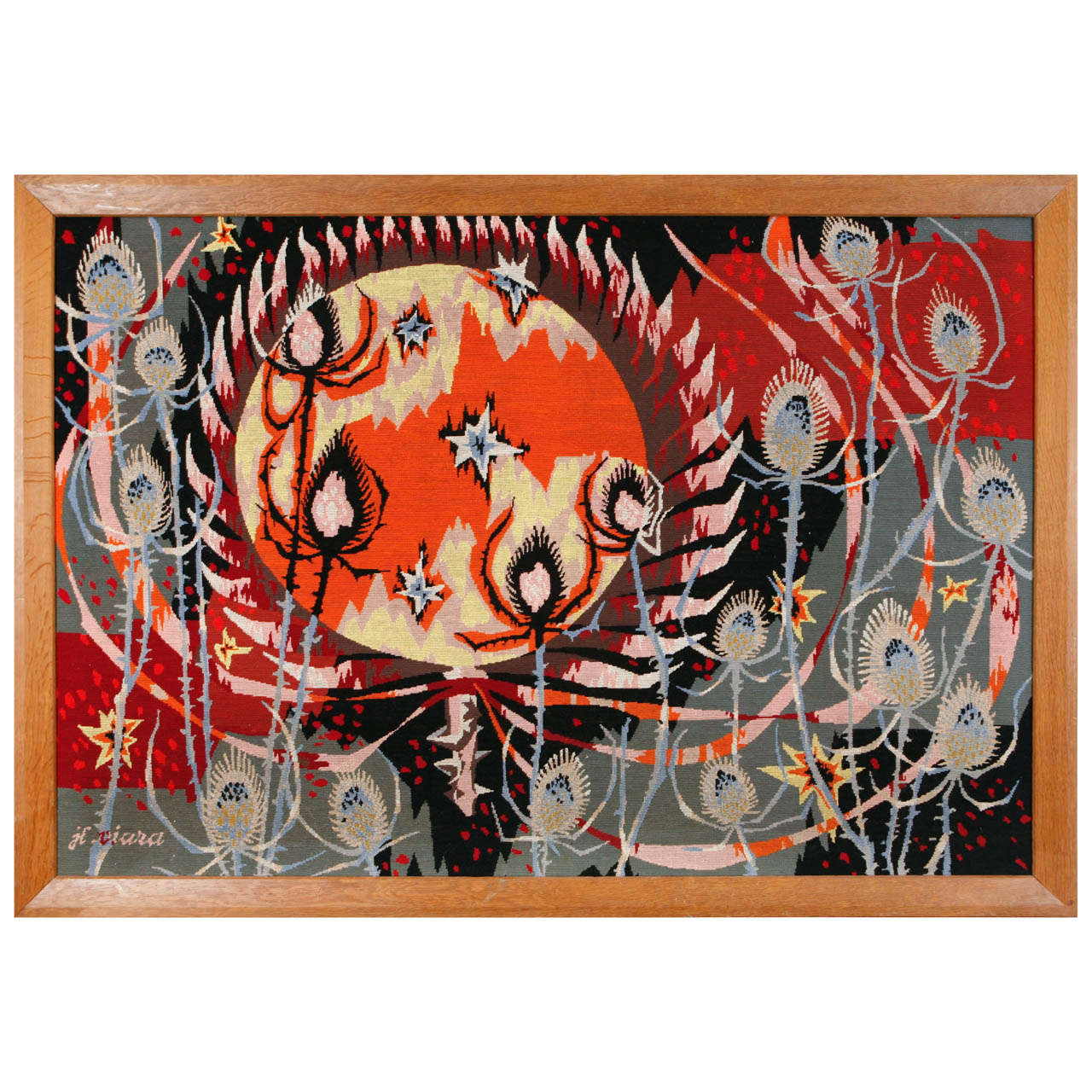 J.L. Viard MidCentury Modern Tapestry at 1stDibs mid century modern tapestry, mid century