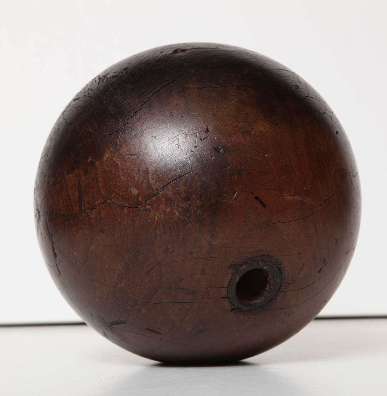 A 19th Century Lignum Vitae Bowling Ball